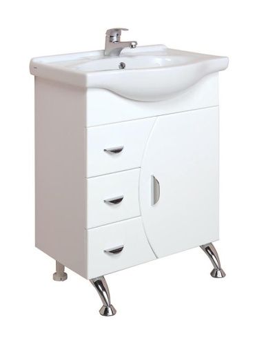 Тумба под раковину Onika Луна 106005 60х30 подвесная цвет белый/бежевый