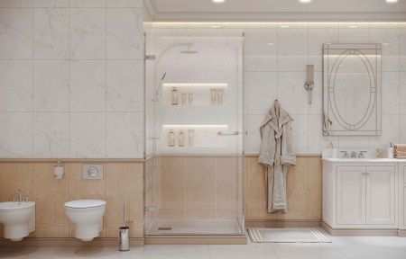 Душевой уголок Ambassador Abner 10011106 100х100 стекло прозрачное профиль хром без поддона