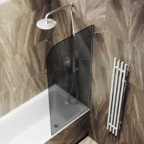 Душевая шторка на ванну Maybah Glass MGV-153-5у 75х140 стекло тонированное профиль хром ориентация универсальная - фото 4