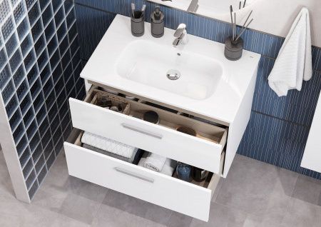 Тумба под раковину Roca Victoria A857470806 80х50 подвесная цвет белый