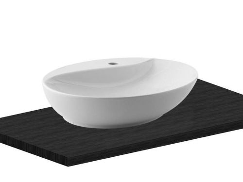 Раковина из сантехнического фаянса Scarabeo Moai 8610 60х50 накладная цвет белый