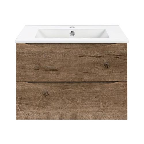Тумба под раковину Vincea Mia VMC-2MC600VO 60х50 подвесная цвет коричневый - фото 3