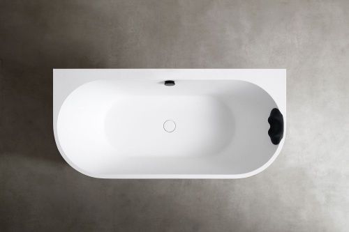 Ванна из искусственного камня Abber Leipzig AM9916BW 170х80 пристенная овальная с каркасом - фото 4