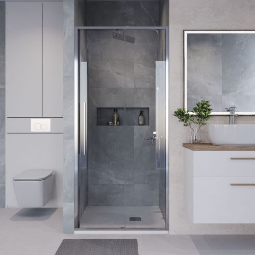 Душевая дверь Niagara Nova NG-64-10A 100х195 стекло прозрачное профиль хром - фото 4