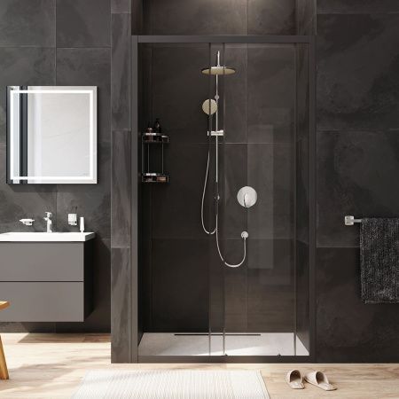 Душевая дверь Am.Pm Gem W90G-110-1-195BT 110х195 стекло прозрачное профиль черный