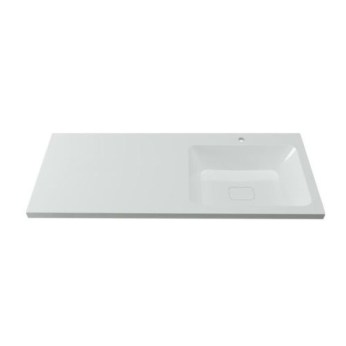 Раковина из искусственного камня Orange Sistema ST-110RAR 110х48 над стиральной машиной цвет белый - фото 2