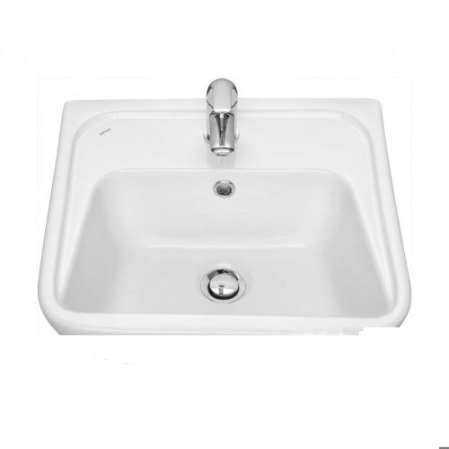 Раковина из сантехнического фарфора Santek Лонги 1WH501753 50х40 подвесная цвет белый 1 отверстие под смеситель - фото 2