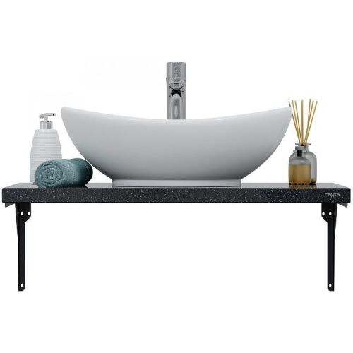 Столешница СанТа 900146 80х50 подвесная цвет серый - фото 4