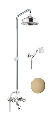 Душевая стойка Fiore 13ZZ0615 настенная цвет бронза - фото 2