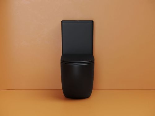 Унитаз напольный с бачком Ceramica Nova METROPOL CN4001TMB черный с сиденьем микролифт безободковый смыв торнадо - фото 3