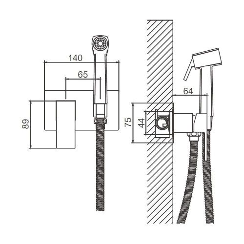 Гигиенический душ со смесителем Belz B808 B55808-5 золото - фото 3