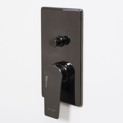 Смеситель для ванны и душа Wasserkraft Glan 6600 6661 встраиваемый в стену черный - фото 3