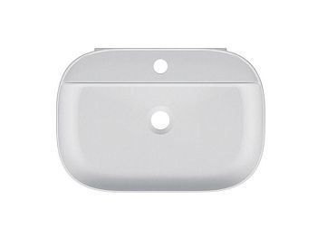 Раковина из сантехнического фаянса Scarabeo Glam 1802 60х40 накладная цвет белый