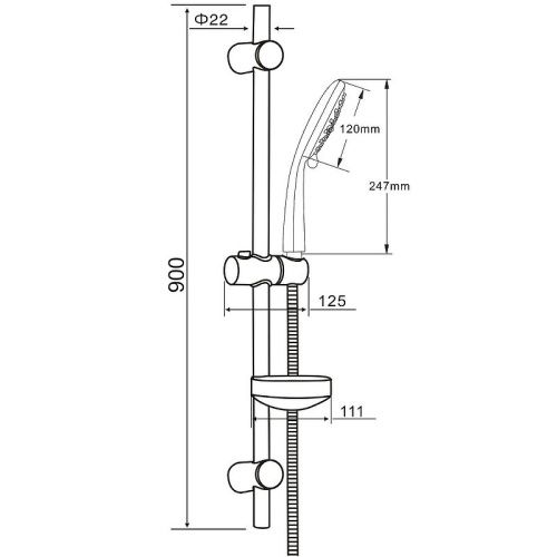 Душевой гарнитур Orange O-Shower OS906cr настенный хром - фото 4