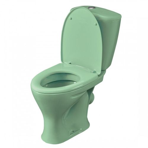 Унитаз-компакт напольный с бачком Santeri Версия 1P4015S0400BF зеленый с сиденьем каскадный смыв - фото 2
