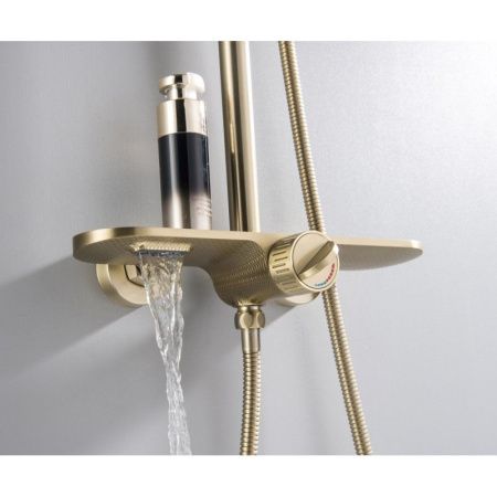 Душевая стойка Bronze de Luxe 80112CG настенная цвет золото