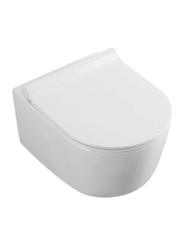 Унитаз подвесной Agger AT05100 белый с сиденьем микролифт каскадный смыв - фото 4