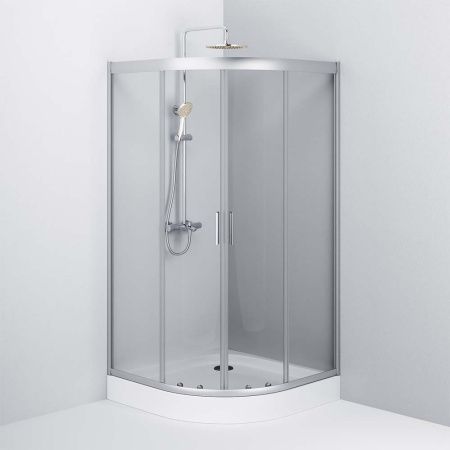 Душевой уголок Am.Pm Gem W90G-401-100WT 100х100 стекло прозрачное профиль хром без поддона
