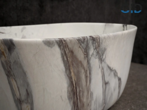 Раковина керамическая Gid Creativo 54481 50х30 накладная цвет многоцветный без отверстий под смеситель - фото 2