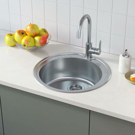 Кухонная мойка Iddis Suno SUN51S0i77 50х50 цвет серый поверхность глянцевая