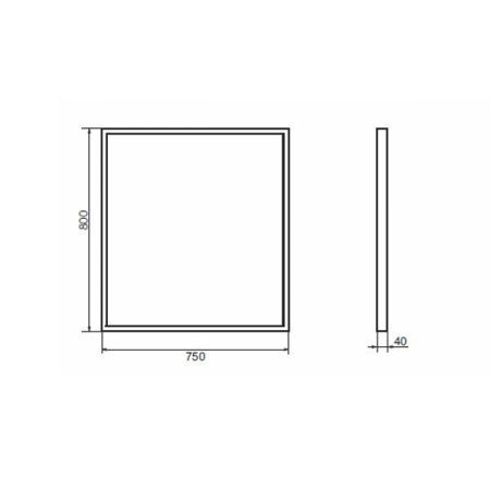 Зеркало Comforty Бредфорд 00-00009966CF 80х80 подвесное