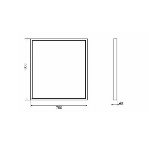 Зеркало Comforty Бредфорд 00-00009966CF 80х80 подвесное - фото 2