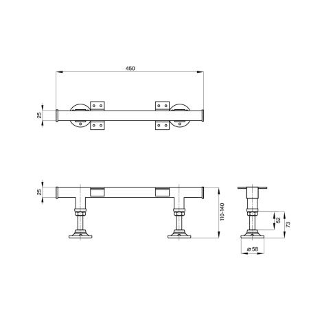 Ножки для ванны Wellsee Useful Extras 231901000