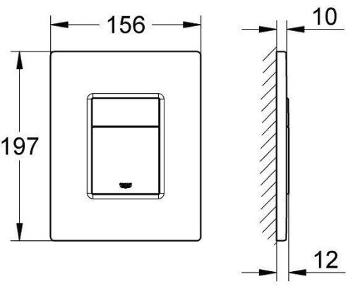 Клавиша смыва пневматическая Grohe Skate Cosmopolitan 38732KF0 цвет черный - фото 2