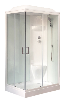 Душевая кабина Royal Bath НР RB8120HP6-WT-R 120х80 прямоугольная с крышей ориентация правая