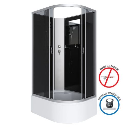 Душевая кабина Niagara Classic 25101434LBK 120х80 асимметричная без крыши ориентация левая - фото 2