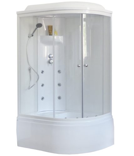 Душевая кабина Royal Bath ВК RB8120BK3-WT-L 120х80 асимметричная с крышей ориентация левая