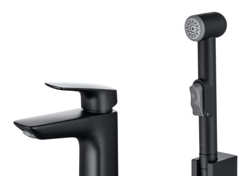 Смеситель Aquatek ВЕГА AQ1012MB на раковину черный - фото 5