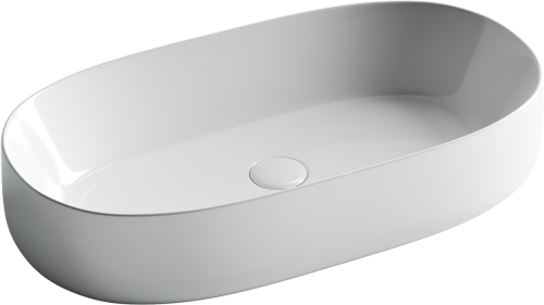 Раковина из сантехнического фарфора Ceramica Nova ELEMENT CN5022 70х40 накладная цвет белый без отверстий под смеситель - фото 2