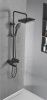 Душевая стойка Rose R1896H настенная цвет черный с термостатом