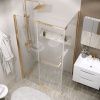 Душевой уголок Grossman Pragma 120.K33.03.1280.32.00 120х80 стекло прозрачное профиль золото без поддона