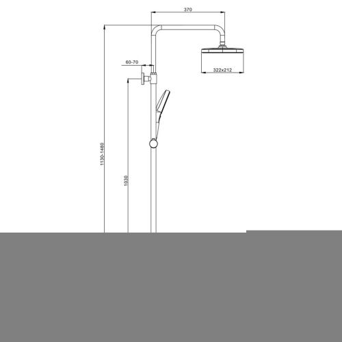 Душевая стойка Raglo R22 R22.26 настенная цвет хром с термостатом - фото 2