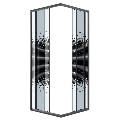 Душевой уголок Niagara Eco NG-1009-14QBLACK 90х90 стекло матовое профиль черный без поддона - фото 2