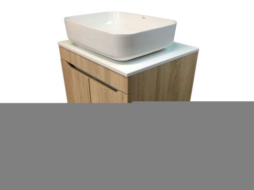 Тумба с раковиной Sintesi STL.W7021_SIN-LVB-APP-409 60х60 подвесная цвет коричневый - фото 4