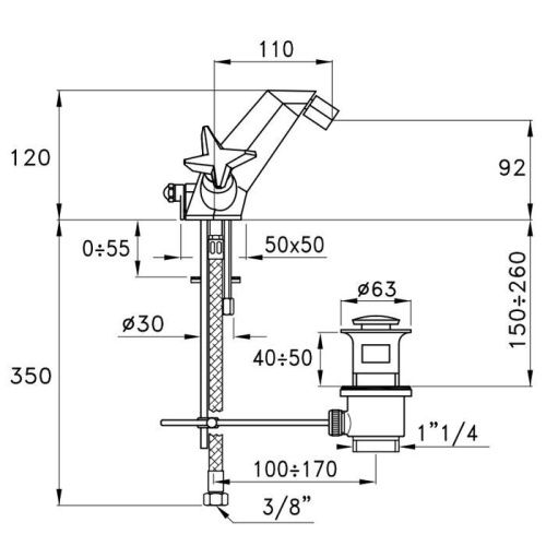 Смеситель Stella ST 00204 CR00 на биде хром - фото 2