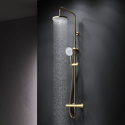 Душевая стойка Am.Pm X-Joy F0785A499 настенная цвет золото с термостатом - фото 3