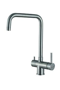 Смеситель для кухни Paulmark WETTER We213030-BS на мойку нержавеющая сталь