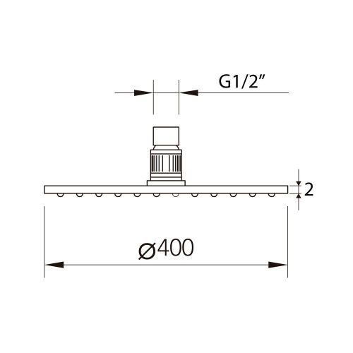 Верхний душ Clever SLIM INOX AIR 99689 40х40 хром - фото 2
