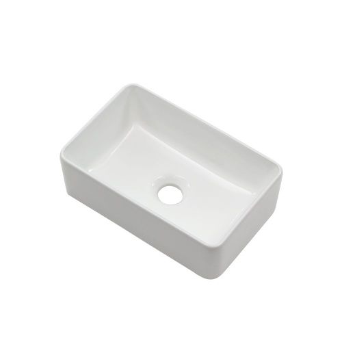 Раковина из сантехнического фарфора Melana 320319-805 40х20 накладная цвет белый без отверстий под смеситель - фото 4