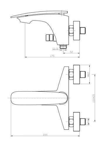 Смеситель для ванны WeltWasser 10000001985 настенный хром - фото 2