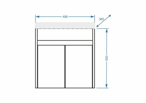 Тумба под раковину Stella Polar Фаворита SP-00000166 50х40 подвесная цвет белый - фото 2