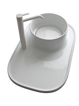 Раковина керамическая White Ceramic Upper W3007F01 70х50 накладная цвет белый