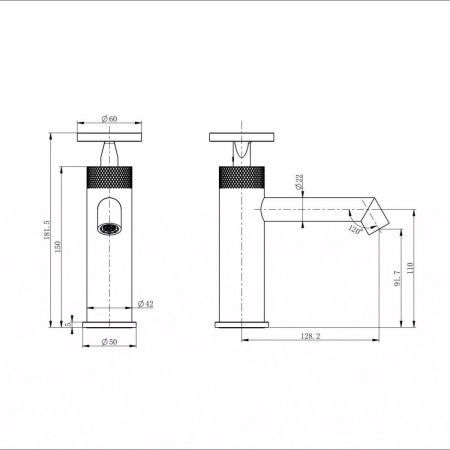 Смеситель Wonzon & Woghand WW-H1065-CR на раковину хром
