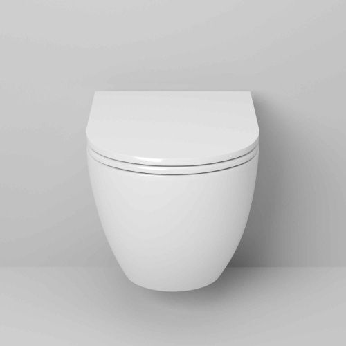 Унитаз подвесной Grossman Торнадо GR-4455SQ белый с сиденьем микролифт безободковый смыв торнадо - фото 3