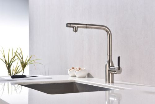 Смеситель для кухни Paulmark VIPER Vi213105-BS на мойку никель - фото 3