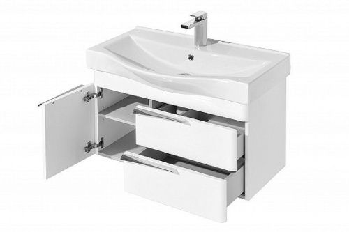 Тумба под раковину Aquaton Беверли 1A235501BV010 80х40 подвесная цвет белый - фото 3